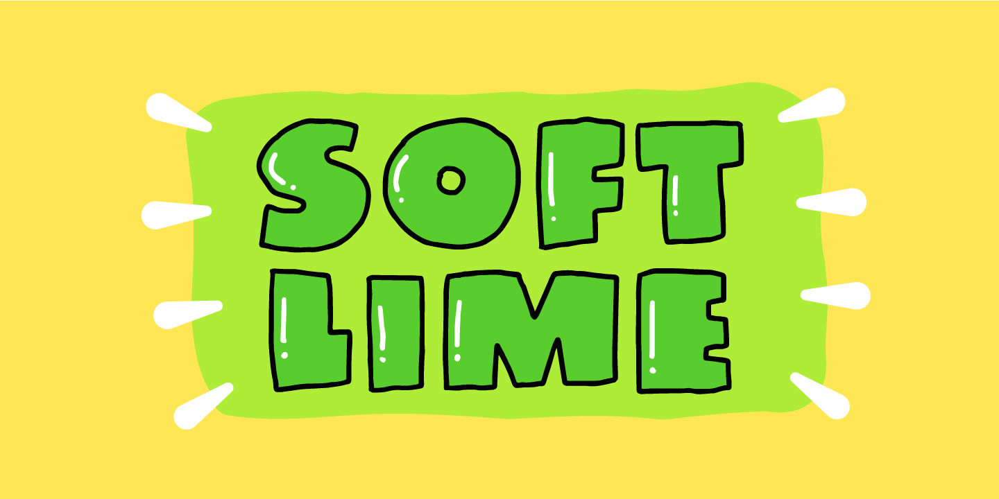 Przykład czcionki Soft Lime 3